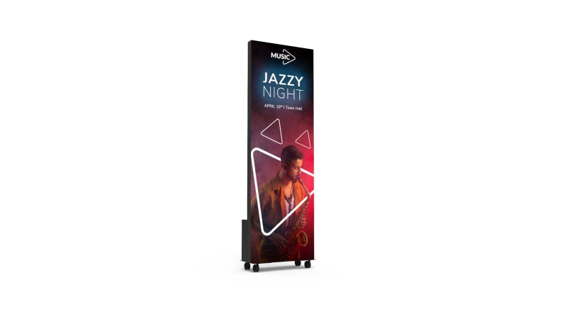 Indoor DV-LED Freestanding Modular Posters 5 Units Wide