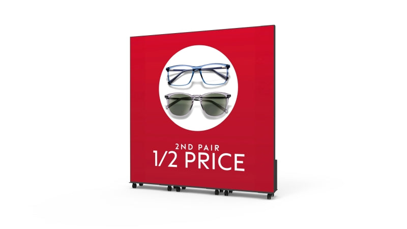 Indoor DV-LED Freestanding Modular Posters 5 Units Wide