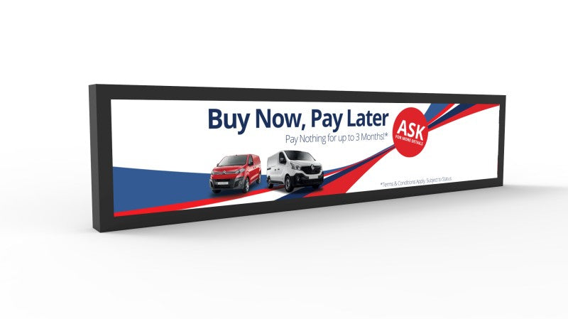 Ultra-Wide 37" Stretched Bar Display - Digital Signage