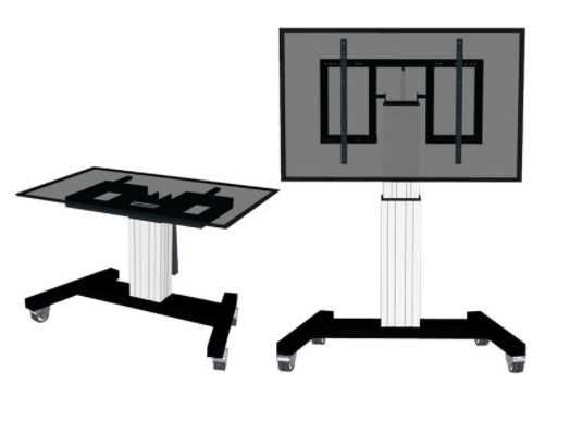 Neomounts Electric Power lift adjustable LED Screen mobile trolley