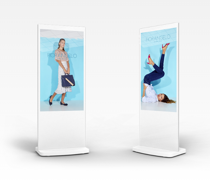 Android 50" Freestanding Digital Poster - Digital Signage in White