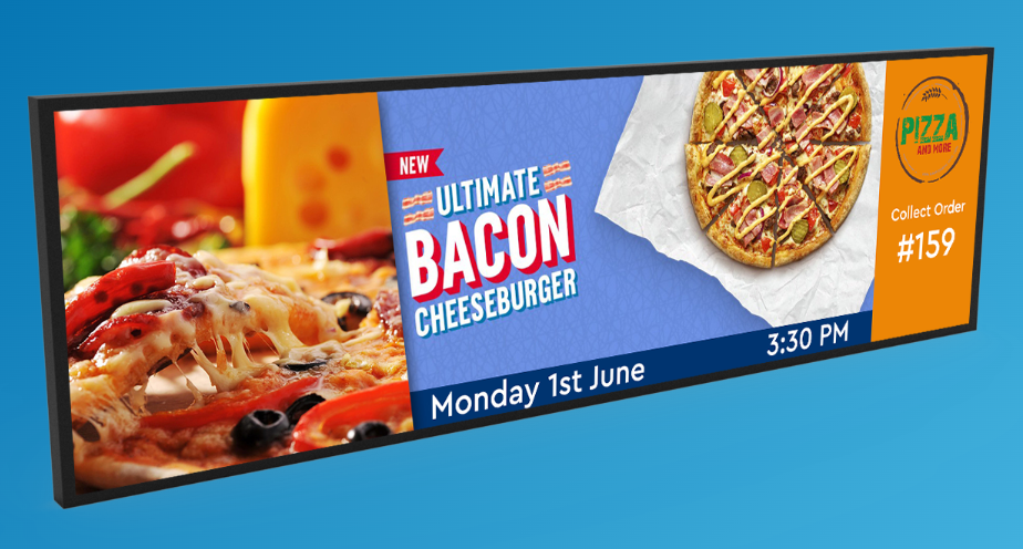 Ultra Wide 76" Stretched Bar Display - Digital Signage