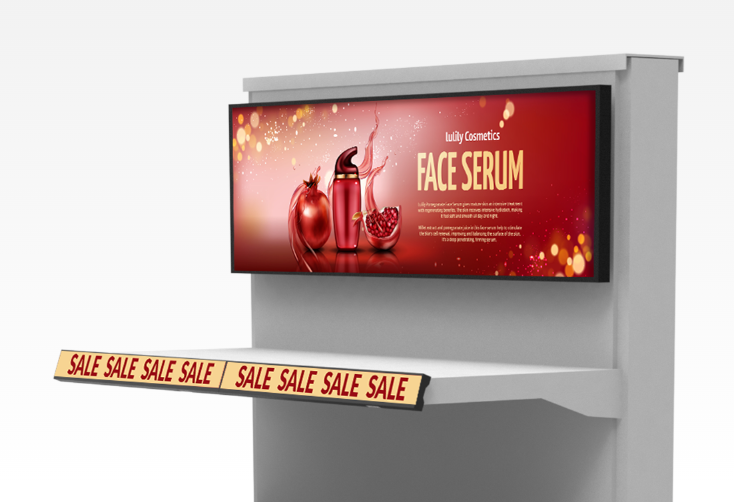 Ultra Wide 76" Stretched Bar Display - Digital Signage