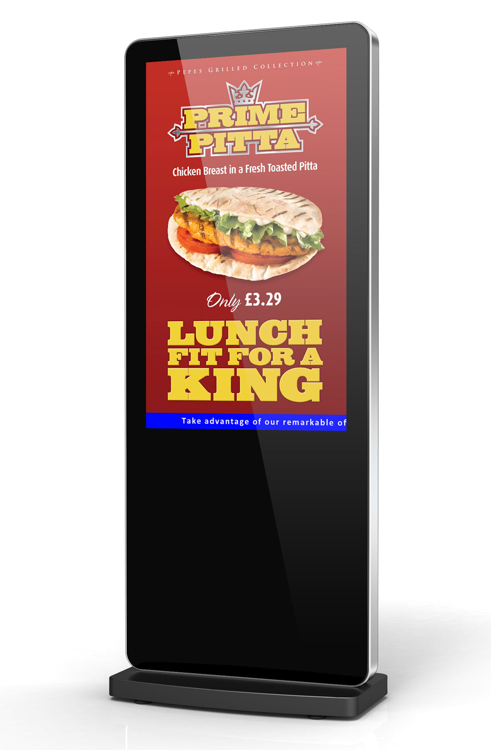 Android 50" Freestanding Digital Poster - Digital Signage in White