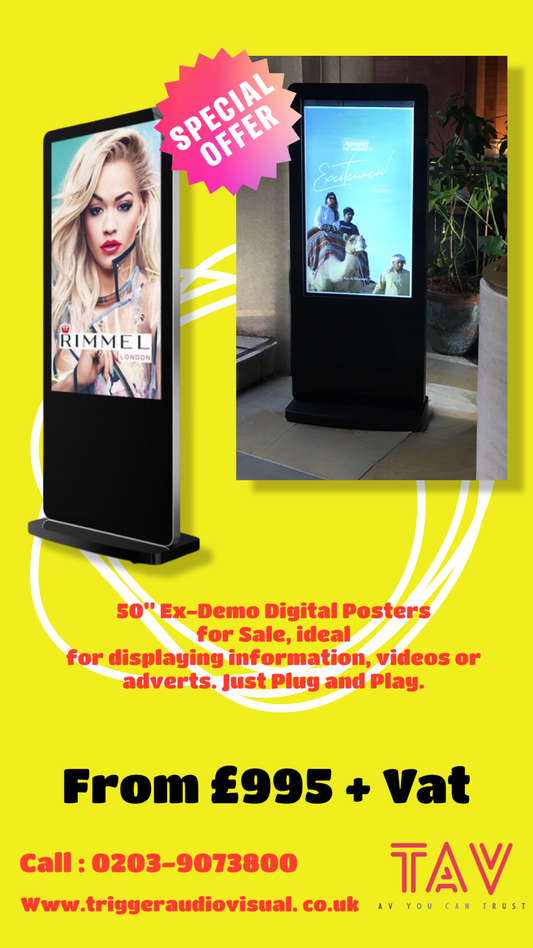 Ex-Demo 50" Freestanding Digital Signage Digital Poster