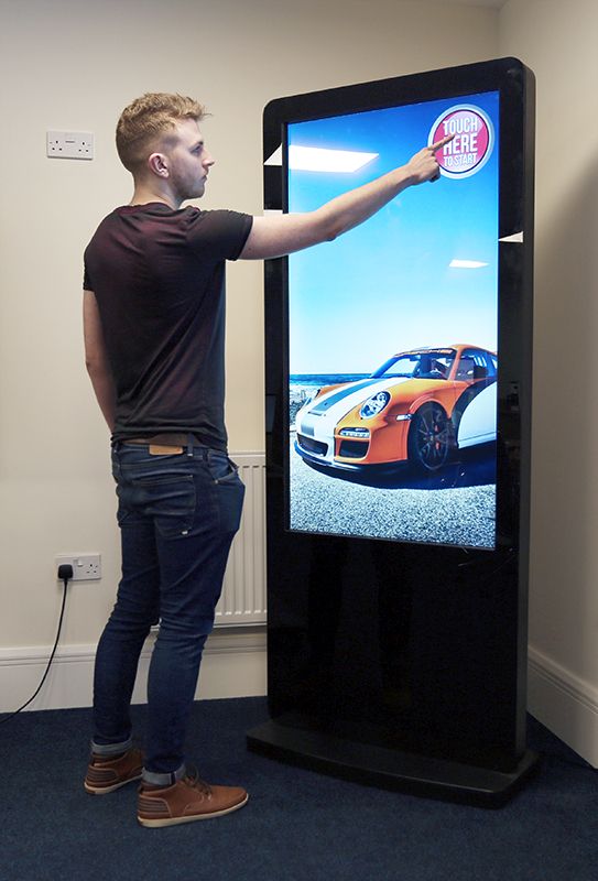 50" Freestanding PCAP Touch Screen Poster - Digital Poster