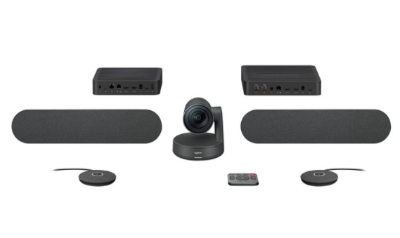 Logitech Rally System Plus with additional audio bar and extension Mic ...