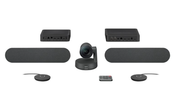 Logitech Rally System Plus with additional audio bar and extension Mic