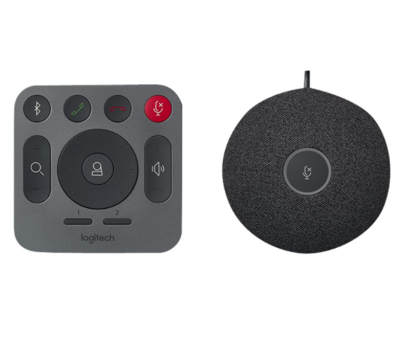 Module De Micro Rally Logitech Logitech Rally System Plus with additional audio bar and extension Mic ...