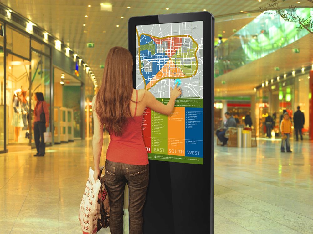 Infrared 50" Freestanding Touch Screen Poster with Dual OS