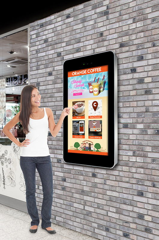 Wall-Mounted 22" to 86" PCAP Outdoor Touch Screen - Digital Signage