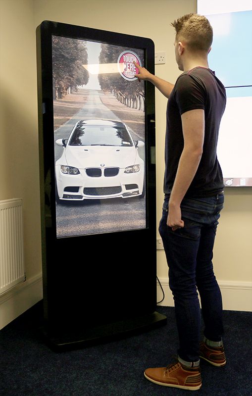 Infrared 50" Freestanding Touch Screen Poster with Dual OS